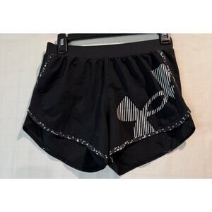 Women's Under Armour Shorts Fly-By 2.0 Black running XSmall loose fit Workout